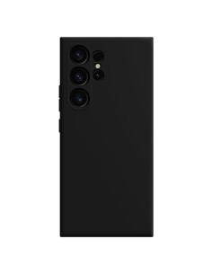 Cover Galaxy S24 Ultra Silicone Liquido Blu Reale MagSafe Nero