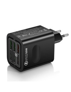 Caricabatterie USB 10W Doppia Porta Nero | Melacompro