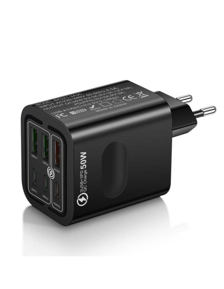 Caricabatterie USB 10W Doppia Porta Nero | Melacompro