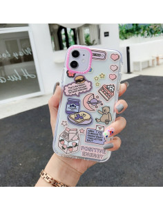 Cover iPhone 11 TPU Orso Luna Doppio Colore