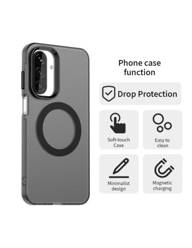 Cover Galaxy A17 4G PC TPU MagSafe Nero | Melacompro