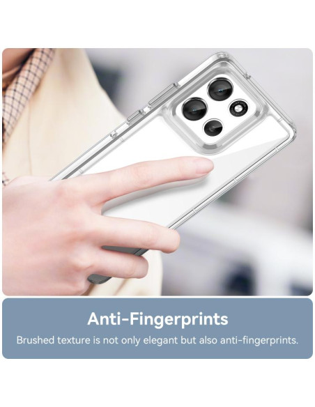 Cover Moto G86 5G TPU Grigio Trasparente | Melacompro