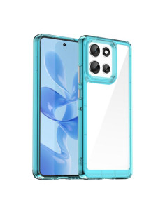 Cover Moto G86 5G TPU Ibrido Grigio Trasparente