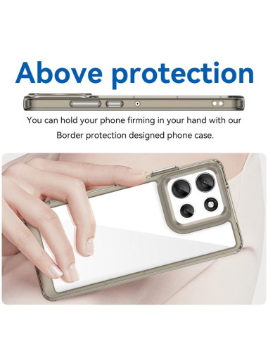 Cover Moto G86 5G TPU Grigio Trasparente | Melacompro