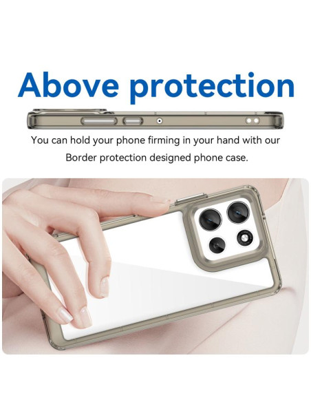 Cover Moto G86 5G TPU Grigio Trasparente | Melacompro