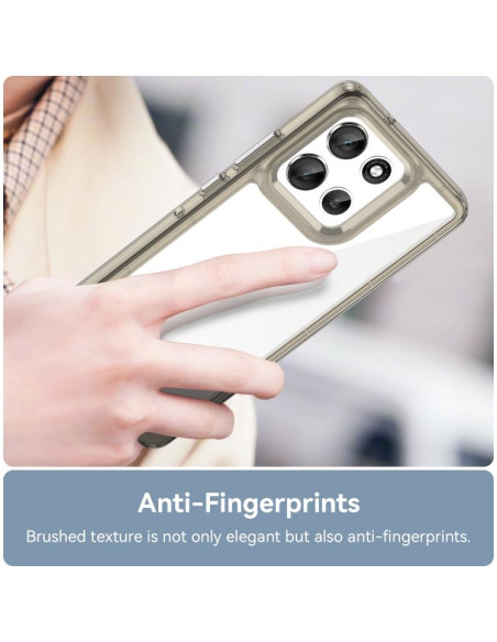 Cover Moto G86 5G TPU Grigio Trasparente | Melacompro