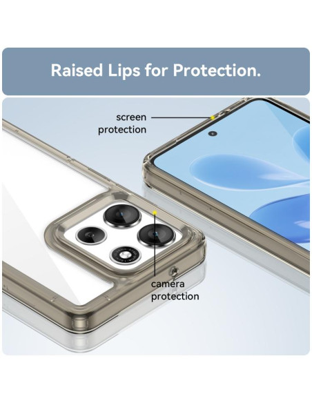 Cover Moto G86 5G TPU Grigio Trasparente | Melacompro