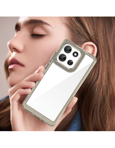 Cover Moto G86 5G TPU Grigio Trasparente | Melacompro