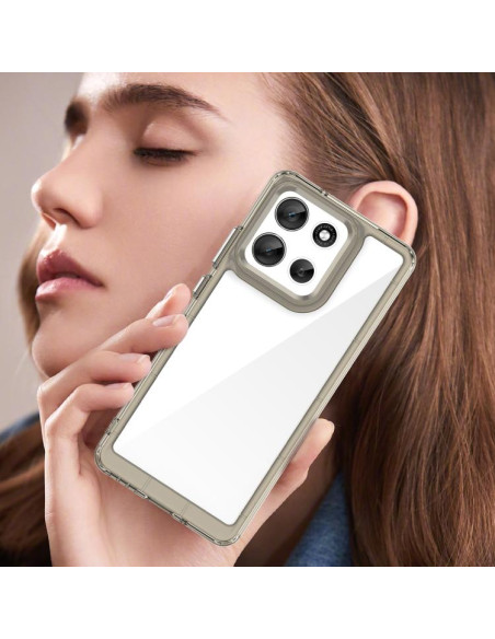 Cover Moto G86 5G TPU Grigio Trasparente | Melacompro