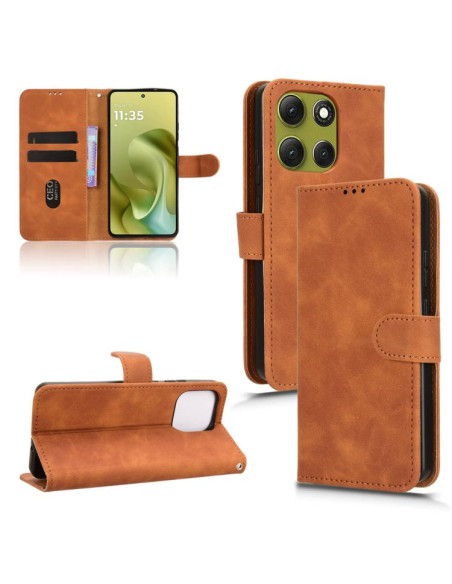 Cover Moto G86 Power 5G Pelle Nero Marrone | Melacompro