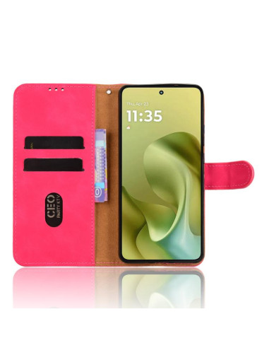 Cover Moto G86 Flip Leather Magnetica Rose | Melacompro