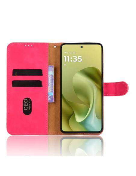 Cover Moto G86 Flip Leather Magnetica Rose | Melacompro