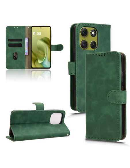 Cover Moto G86 Power 5G Pelle Nero Verde | Melacompro