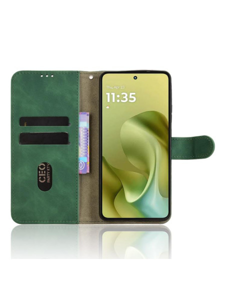 Cover Moto G86 Power 5G Pelle Nero Verde | Melacompro