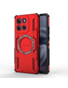 Cover Moto G86 Power 5G TPU Farfalla Viola MagSafe Rosso