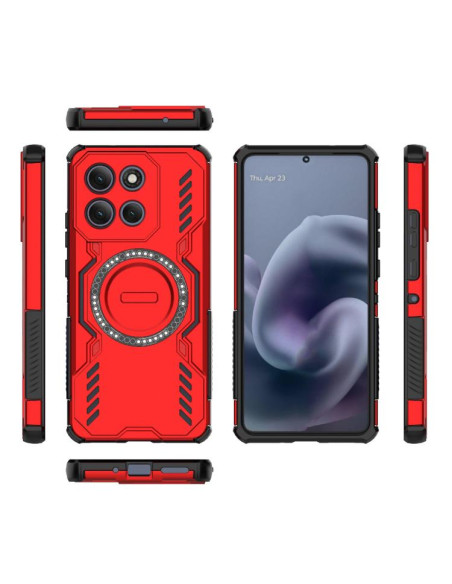 Cover Moto G86 Power 5G Viola Farfalla Rosso | Melacompro
