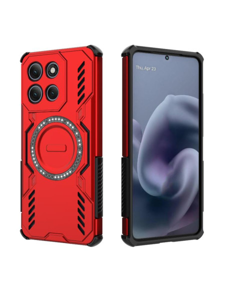 Cover Moto G86 Power 5G Viola Farfalla Rosso | Melacompro
