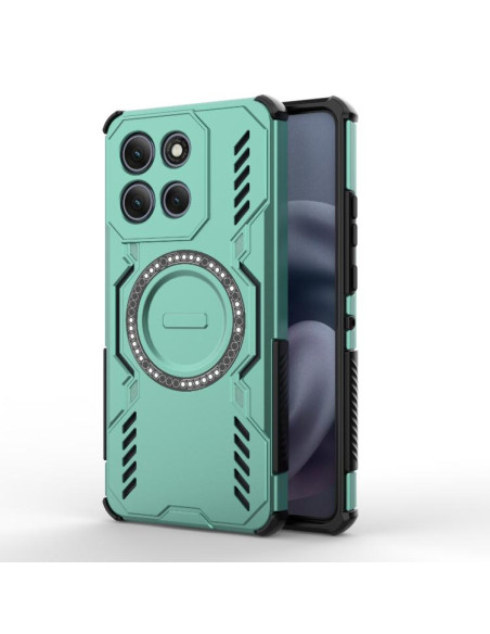Cover Moto G86 Power 5G Viola Farfalla Light Verde | Melacompro
