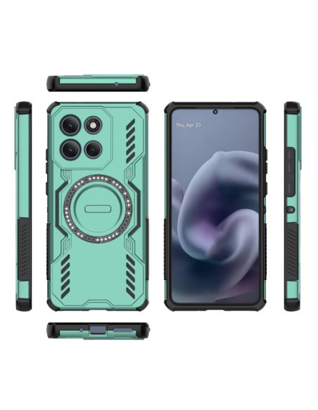 Cover Moto G86 Power 5G Viola Farfalla Light Verde | Melacompro