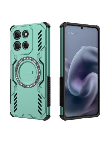 Cover Moto G86 Power 5G Viola Farfalla Light Verde | Melacompro