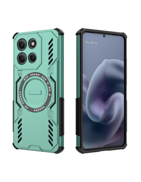 Cover Moto G86 Power 5G Viola Farfalla Light Verde | Melacompro