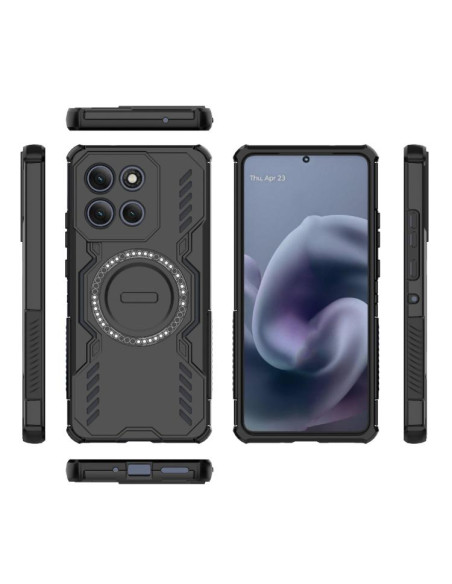 Cover Moto G86 Power 5G Viola Farfalla Nero | Melacompro
