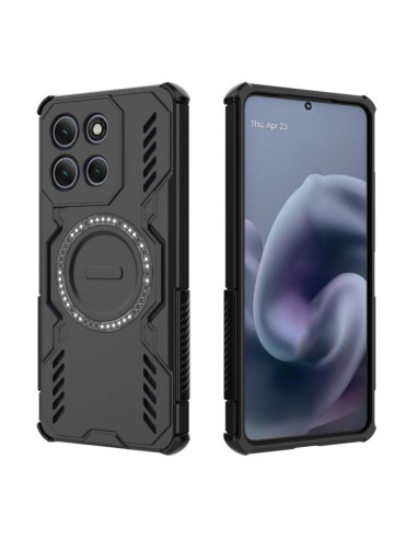 Cover Moto G86 Power 5G Viola Farfalla Nero | Melacompro