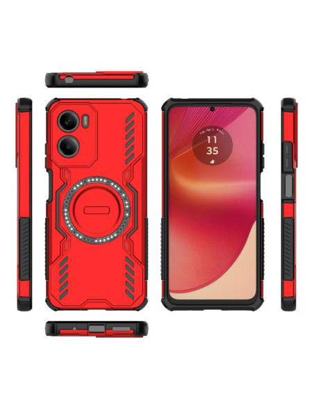 Cover Moto G05 4G Farfalla Viola Magsafe Rosso | Melacompro