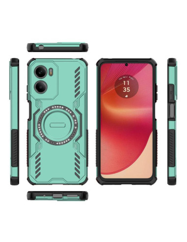 Cover Moto G05 4G Farfalla Viola Magsafe Light Verde | Melacompro