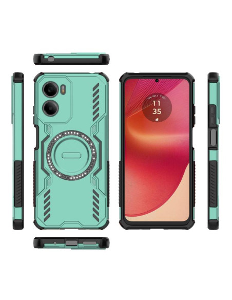 Cover Moto G05 4G Farfalla Viola Magsafe Light Verde | Melacompro