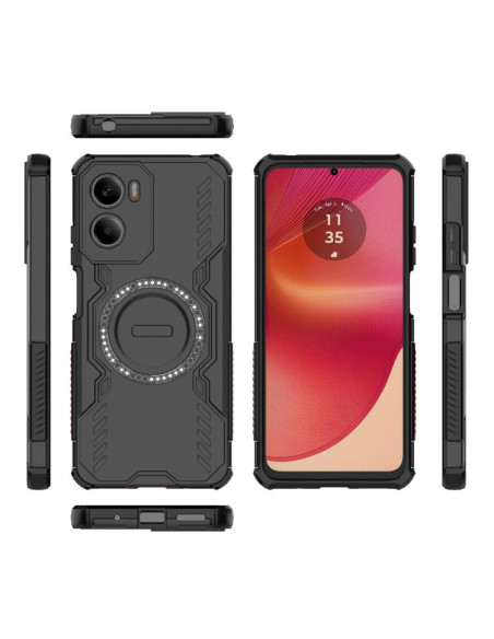 Cover Moto G05 4G Farfalla Viola Magsafe Nero | Melacompro