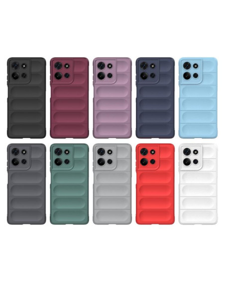 Cover Moto G75 5G TPU Rosso Vino Dark Grigio | Melacompro
