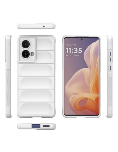 Cover Moto G85 TPU Viola Ciliegia Bianco | Melacompro