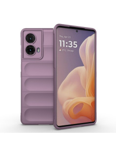 Cover Moto G85 TPU con Anello Viola Ciliegia