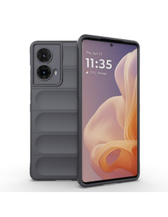 Cover Moto G85 TPU con Anello Viola Ciliegia Dark Grigio