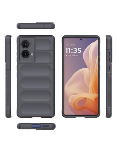 Cover Moto G85 TPU Viola Ciliegia Dark Grigio | Melacompro