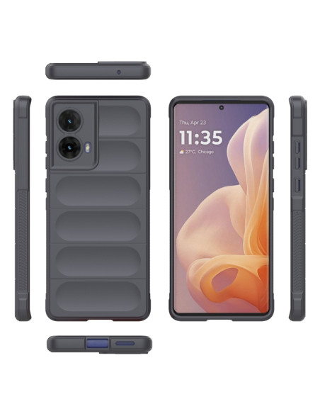 Cover Moto G85 TPU Viola Ciliegia Dark Grigio | Melacompro