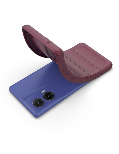 Cover Moto G85 TPU Viola Ciliegia Dark Grigio | Melacompro