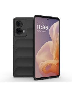 Cover Moto G85 TPU con Anello Viola Ciliegia Nero