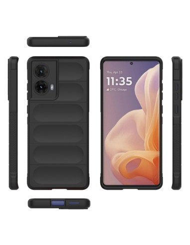Cover Moto G85 TPU Viola Ciliegia Nero | Melacompro