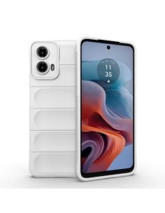 Cover Moto G34 TPU Ibrido Multicolore Nero Bianco