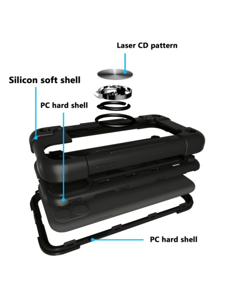 Cover iPhone 11 Antiurto Marrone Nero | Melacompro