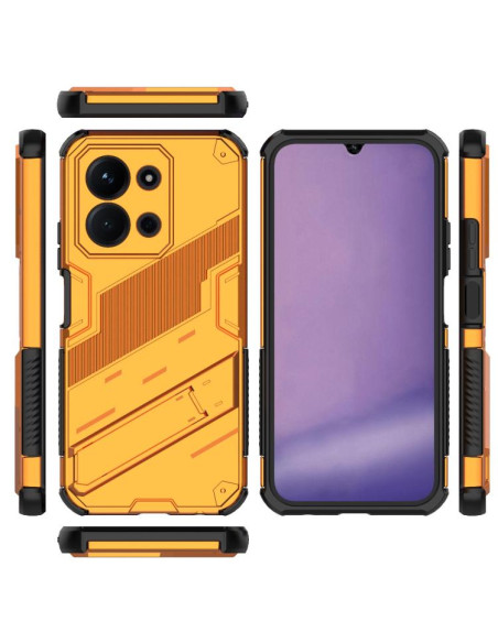 Cover Redmi 15C Punk Armor PC + TPU Arancione | Melacompro