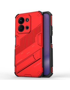 Cover Redmi 15C PC + TPU Punk Armor Grigia Rosso