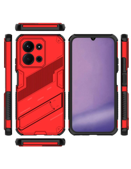 Cover Redmi 15C Punk Armor PC + TPU Rosso | Melacompro