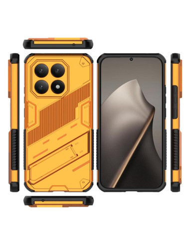 Cover Xiaomi 15T 5G PC TPU Grigia Arancione | Melacompro