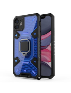 Cover iPhone 11 PC+TPU Space con Ring Holder Blu