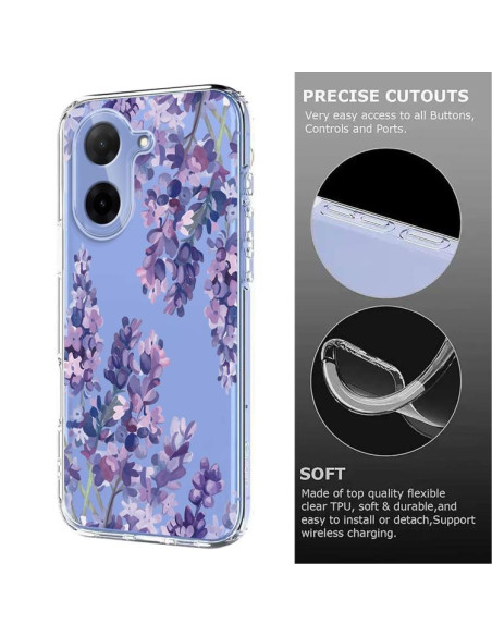 Cover Redmi A5 4G TPU Floreale Viola | Melacompro