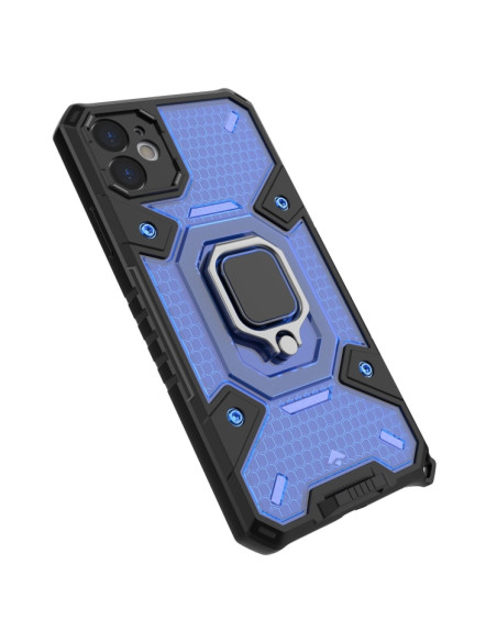 Cover iPhone 11 Space PC+TPU Ring Holder Blu | Melacompro