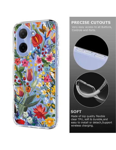 Cover Redmi A5 4G TPU Floreale Viola | Melacompro